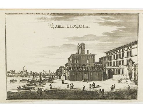 MERIAN, C. - Prosp. du Palais du Port Roÿal de Lion. MERIAN, C. - Prosp. du Palais du Port Roÿal de Lion.