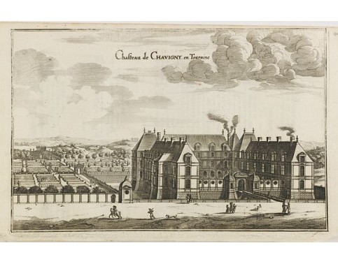 MERIAN, C. - Chasteau de Chavigny en Touraine. MERIAN, C. - Chasteau de Chavigny en Touraine.