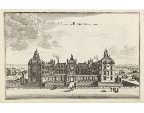 MERIAN, C. - Chasteau de Richelieu en Poictou. MERIAN, C. - Chasteau de Richelieu en Poictou.