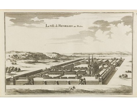 MERIAN, C. - La Ville de Richelieu en Poictou. MERIAN, C. - La Ville de Richelieu en Poictou.