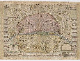 ROUSSEL, C. -  Nouveau plan de la Ville, Cité, et Université de Paris par son très humble et très obéissant serviteur Roussel.