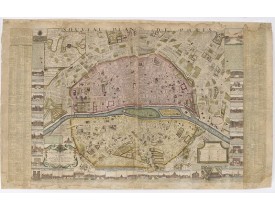 ROUSSEL, C. -  Nouveau plan de la Ville, Cité, et Université de Paris par son très humble et très obéissant serviteur Roussel.