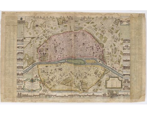 ROUSSEL, C. - Nouveau plan de la Ville, Cité, et Université de Paris par son très humble et très obéissant serviteur Roussel. ROUSSEL, C. - Nouveau plan de la Ville, Cité, et Université de Paris par son très humble et très obéissant serviteur Roussel.