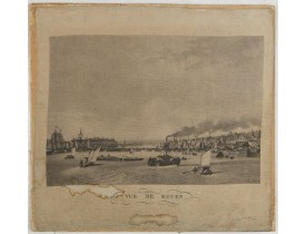 GARNERAY, Louis Ambroise. -  Vue de Rouen. GARNERAY, Louis Ambroise. -  Vue de Rouen.