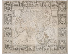 CLOUET / MONDHARE. -  Carte d'Asie divisée en ses principaux Etats. CLOUET / MONDHARE. -  Carte d'Asie divisée en ses principaux Etats.
