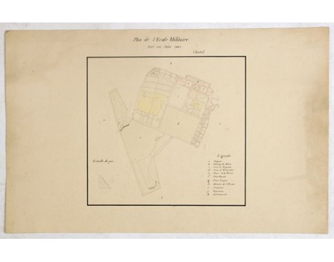 CHATEL. - Plan de l'Ecole Militaire levé en Juin 1845. CHATEL. - Plan de l'Ecole Militaire levé en Juin 1845.
