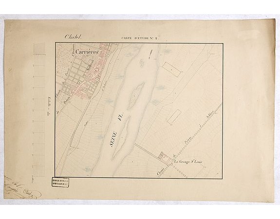 ESPANET. -  Carte d'Etude N°2. [Carrières/Seine].