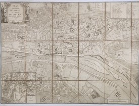 ANONYME -  Plan routier de la ville et faubourg de Rouen divisé en ses 13 paroisses et 5 succursales. 1813.