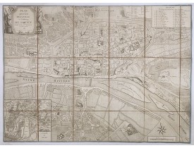 ANONYME -  Plan routier de la ville et faubourg de Rouen divisé en ses 13 paroisses et 5 succursales. 1813. ANONYME -  Plan routier de la ville et faubourg de Rouen divisé en ses 13 paroisses et 5 succursales. 1813.
