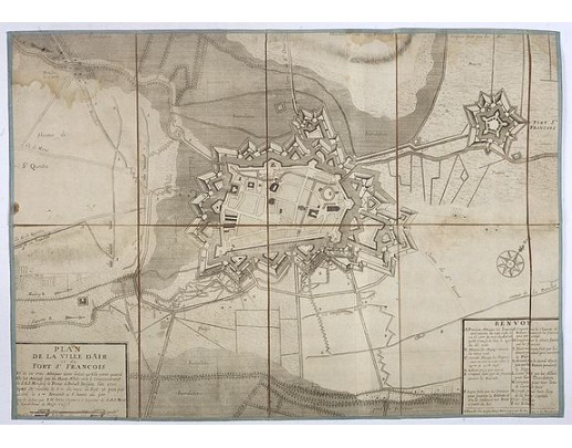 WEBER, F. H. (capitaine). - Plan de la ville d’Air et du fort St. François. WEBER, F. H. (capitaine). - Plan de la ville d’Air et du fort St. François.