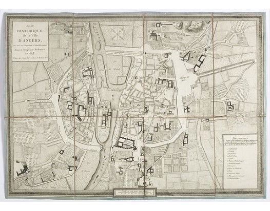 RUDEMARE. -  Plan historique de la ville d’Angers, avec tous ses changements et embellissements.