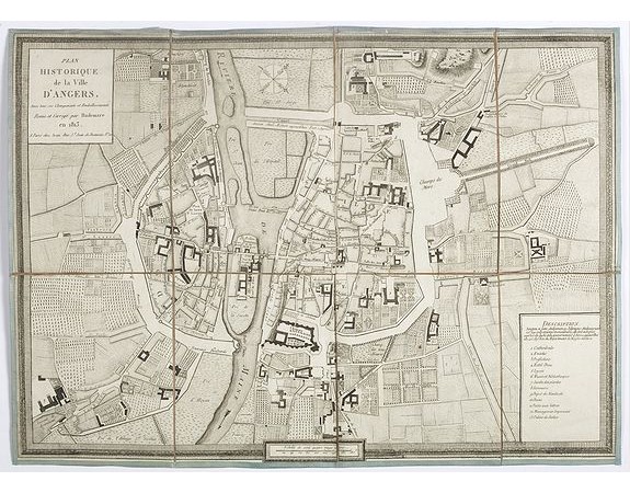 RUDEMARE. - Plan historique de la ville d’Angers, avec tous ses changements et embellissements. RUDEMARE. - Plan historique de la ville d’Angers, avec tous ses changements et embellissements.
