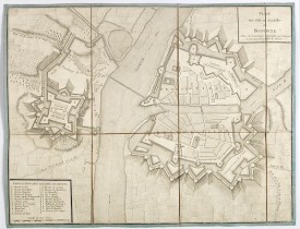 LONGCHAMPS (Sébastien G.). -  Plan des ville et citadelle de Bayonne.