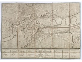 LECLERC, P. -  Plan de la ville de Caen. LECLERC, P. -  Plan de la ville de Caen.