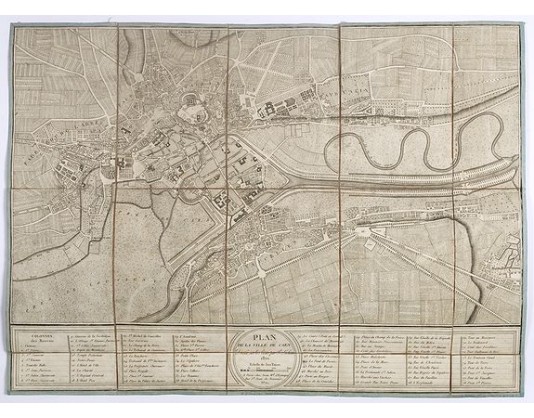 LECLERC, P. - Plan de la ville de Caen. LECLERC, P. - Plan de la ville de Caen.