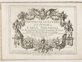 DHEULLAND, Guillaume et JULIEN, Roch. -  Theatre de la guerre en Italie ou Carte nouvelle des principauté de Piemont, République de Genes, duchés de Milan, Plaisance et Confins.