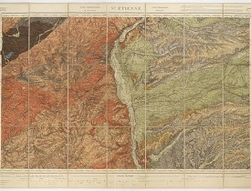 Carte géologique de la France. -  St. Etienne. 177.