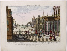 ACADEMIE IMPERIALE -  Vue du Pallais du l'Empereur de Perse avec la Mosquée, ou Eglise a Ispahan.