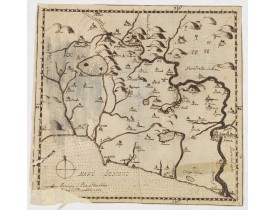 ANONYME -  Manuscript map of Toscany.