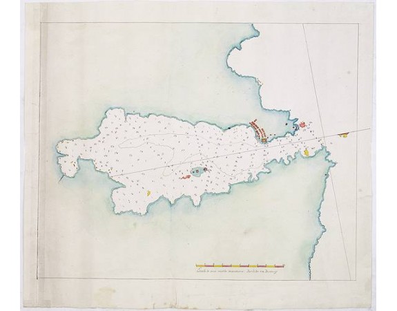 ANONYME -  Plan manuscrit du port de La Havane.