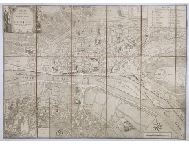 ANONYME -  Plan routier de la ville et faubourg de Rouen divisé en ses 13 paroisses et 5 succursales. 1813.