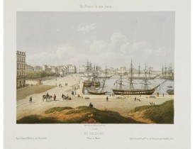 ASSELINEAU, Léon Auguste. -  St. Nazaire. Place du Bassin.