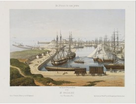ASSELINEAU, Léon Auguste. -  St.  Nazaire. Vue Générale du Port.