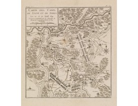 BEAURAIN, le Chevalier de -  Carte des camps de Lugny et de Strees les 10. et 21. Aoust 1691.