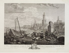 BERGHEM, N. / LE BAS, J. Ph. -  Embarquement de vivres dédiée. . .
