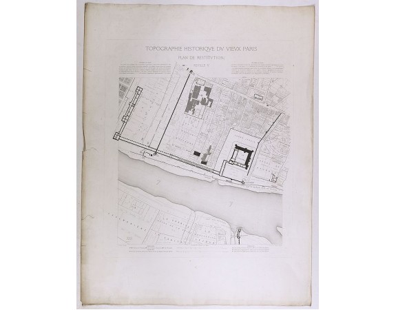 BERTY, A. -  Topographie historique du vieux Paris / Plan de restitution Feuille V.