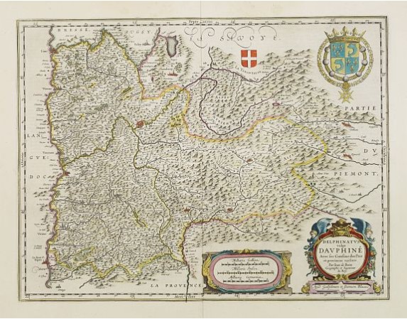 BLAEU, W. - Delphinatus vulgo Dauphiné. BLAEU, W. - Delphinatus vulgo Dauphiné.