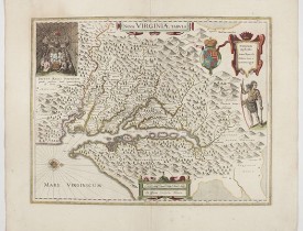 BLAEU, W. -  Nova Virginiae Tabula.