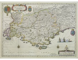 BLAEU, W. -  Provincia. Auctore Petro Johanne Bompario. Provence.