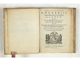 BLAEU, W. -  Tweevoudigh onderwiis van de Hemelsche en Aerdsche Globen; Het een Na de meyning van Ptolemeus met een vasten Aerdkloot; Het ander Na de Natuerlijcke stelling van N. Copernicus met een loopenden Aerdkloot: