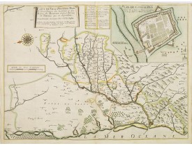BOISSEAU, J. -  Carte du siège Presidial Dax et Seneschaucee des Lannes et des Sieges de Bayonne Sainct Sever et Tartas qui en dependent / Nouvellement deseignee Par le Sr de Classun.