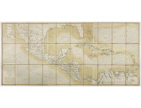 BONNE, R. -  Carte des Isles Antilles et du Golfe du Mexique, avec la Majeure partie de la Nouvelle Espagne. Par M. Bonne, Ingénieur Hydrographe de la Marine. Aoust 1780. . .