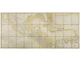 BONNE, R. -  Carte des Isles Antilles et du Golfe du Mexique, avec la Majeure partie de la Nouvelle Espagne. Par M. Bonne, Ingénieur Hydrographe de la Marine. Aoust 1780. . .
