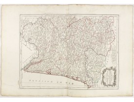 BONNE / SANTINI, P. / REMONDINI, M. -  Carte des Gouvernements de Guienne et Gascogne, avec celui de Bearn et basse Navarre.