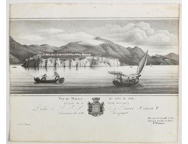 BOSIO, J. B. -  Vue de Monaco du côté du midi . . .