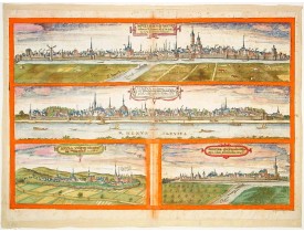 BRAUN, G. / HOGENBERG, F. -  Novesium vulgo Neus - Verona nunc Bonn - Brula - Sontina, Zunsz Oppidum. . .