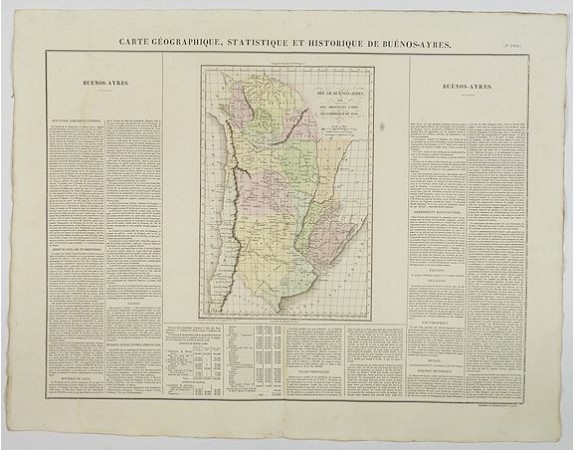 BUCHON, J. A. -  Carte Geographique, Statistique et Historique de Buenos-Ayres.