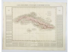 BUCHON, J. A. -  Carte Geographique, Statistique et Historique de Cuba.