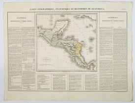 BUCHON, J. A. -  Carte Geographique, Statistique et Historique de Guatimala.
