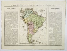 BUCHON, J. A. -  Carte Geographique, Statistique et Historique de l'Amerique Meridionale.