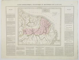 BUCHON, J. A. -  Carte Geographique, Statistique et Historique de la Guyane.