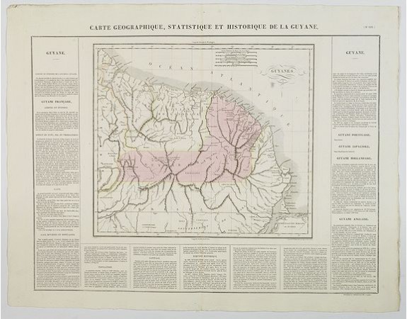BUCHON, J. A. -  Carte Geographique, Statistique et Historique de la Guyane.