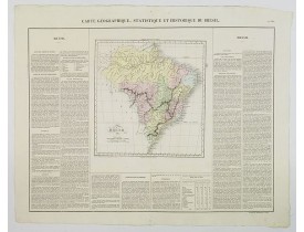 BUCHON, J. A. -  Carte Geographique, Statistique et Historique du Bresil.
