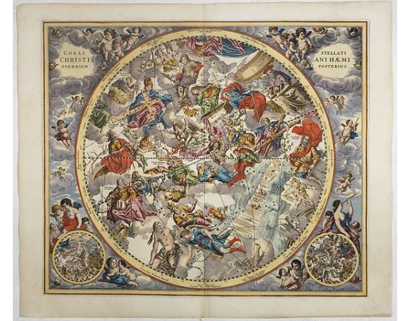 CELLARIUS, A. - Coeli Stellati Christiani Haemisphaerium Posterius. CELLARIUS, A. - Coeli Stellati Christiani Haemisphaerium Posterius.