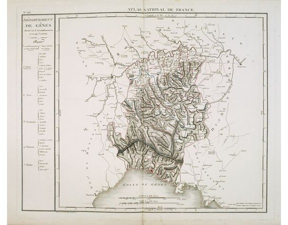 CHANLAIRE, P.G. - Département de Gênes Divisé en 5 Arrondissemens et en 41 cantons. CHANLAIRE, P.G. - Département de Gênes Divisé en 5 Arrondissemens et en 41 cantons.