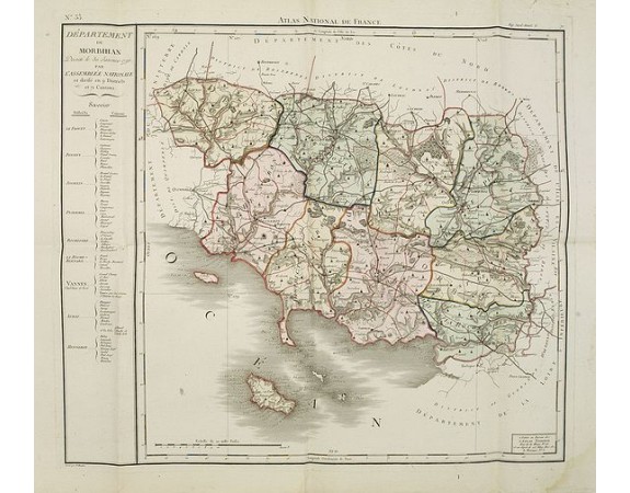 CHANLAIRE, P-G. -  Département du Morbihan decreté le 30 janvier 1790. . .